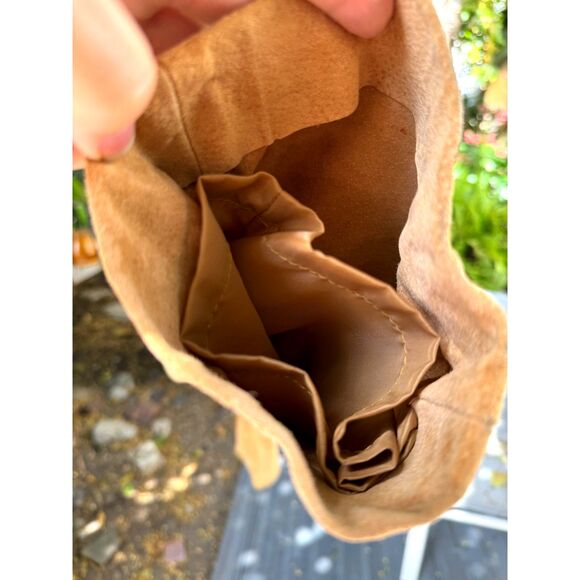 Sienna Studio Camel !00% Suede Leather Fully Lined Elastic Waistband Pants SZ L - Picture 7 of 10